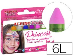 6 barras maquillaje Alpino Princess